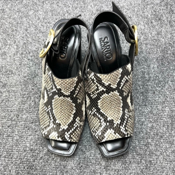 Franco Sarto Women's Walter High Heel Mule, Natural Snake Leather, 9M - Picture 3 of 8